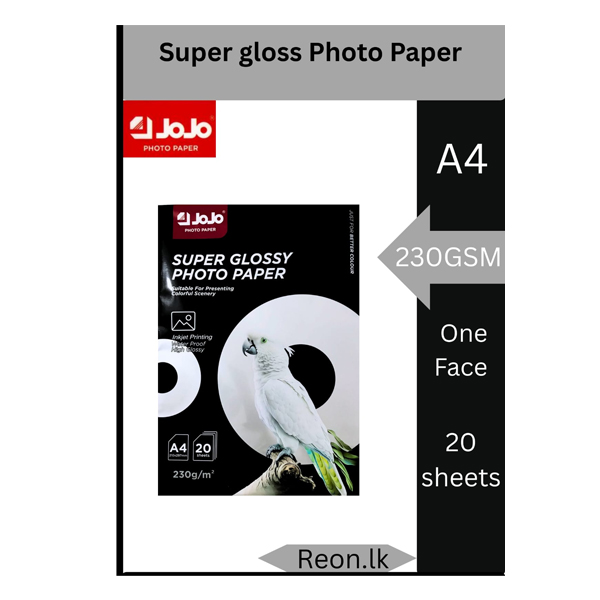 A4 One Face Super Glossy 230GSM 20 Sheet - Reon Marketing reon marketing a4 one face super glossy 230gsm 20 sheet